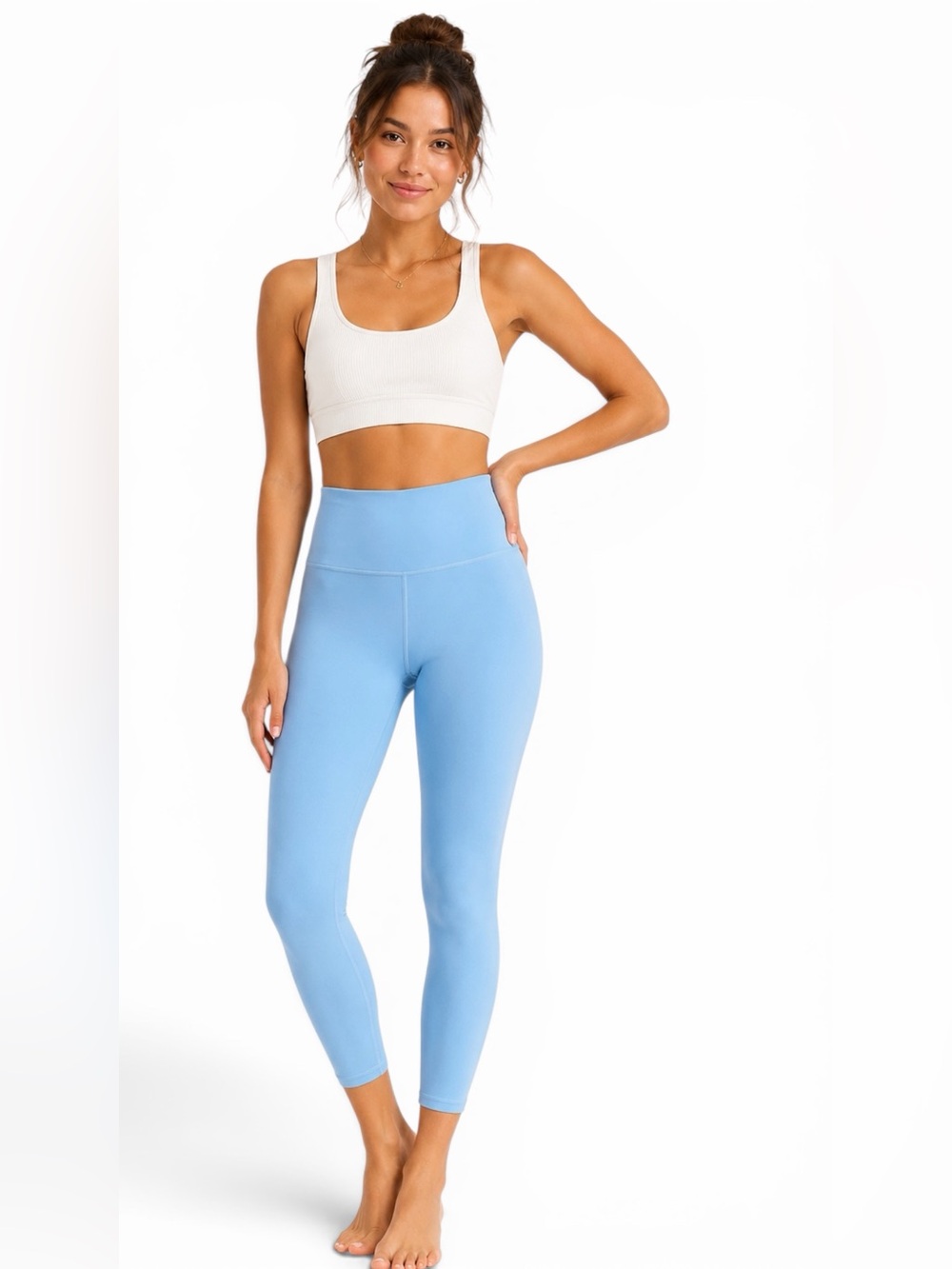 Athleta – Transcend 7/8 Tight Leggings – Heron Blue – High Rise Yoga – Sz. S